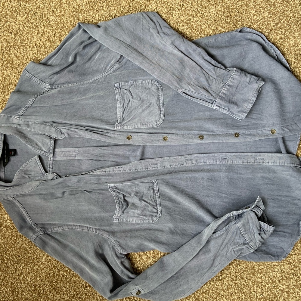 Indigo button down with gold buttons!